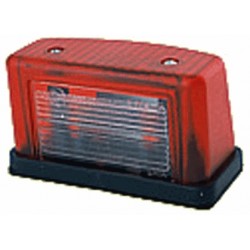 Number plate lamp W08 red